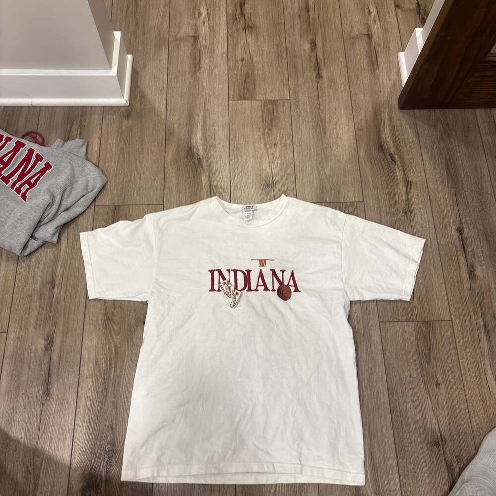 Vintage Indiana Hoosiers IU Top threads White T Shirt - Medium - ,